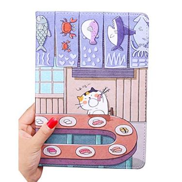 Imagem de UnnFiko Capa de desenho animado para iPad Pro de 11 polegadas, capa fina e leve com função hibernar/despertar automática, capa inteligente de couro para iPad Pro 11 polegadas 2ª/3ª geração (gato e