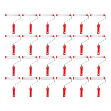 Imagem de Kit 24 Suporte Garfo Sem Rosca Rolo Pintura 23cm - Atlas