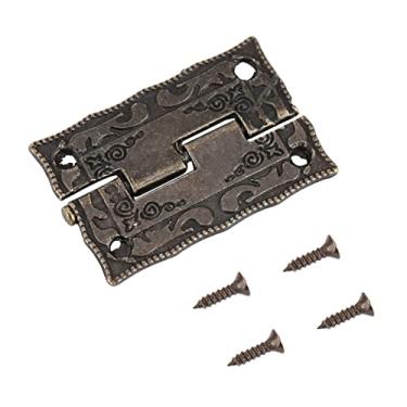 Imagem de Dobradiças de bumbum de bronze,10 peças, dobradiças de caixa de 270° porta de armário antiguidade, dobradiças de armário de cozinha, dobradiças de bumbum dobráveis para utensílios de cozinha doméstica