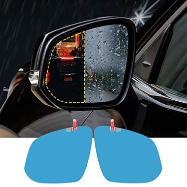Imagem de Xodouhi 2 peças espelho de carro de ponto cego antiembaçamento revestimento nano transparente filme de carro espelho retrovisor do carro filme espelho à prova de chuva apto para Toyota Highlander 2020 2021 2022