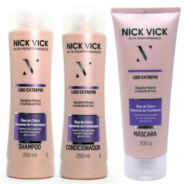 Imagem de Kit NICK VICK Liso Extremo Shampoo Condicionador e Máscara 