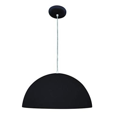 Imagem de Pendente 1 Luz LLUM Bronzearte Meia Lua 105W Preto 40 cm
