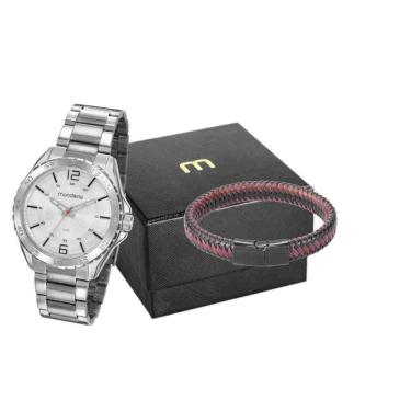 Imagem de Kit Relógio Prata Mondaine 53827G0Mvne2K6