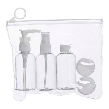 Imagem de Kit Viagem Porta Cosmético 6 Peças Porta Shampoo Creme
