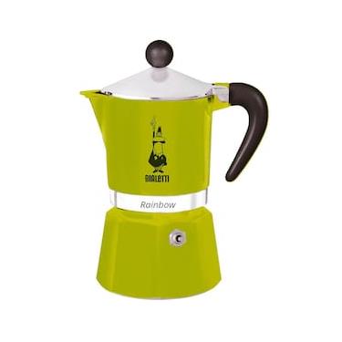 Imagem de Cafeteira Italiana Bialetti Rainbow em Alumínio 3 Xícaras – Verde