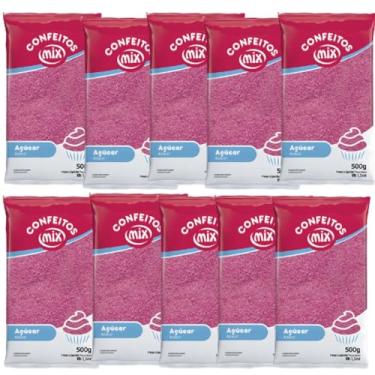 Imagem de 10 Açúcar Colorido Algodão Doce Bolo Cupcake Confeitaria (Rosa)