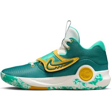 Imagem de NIKE Basquete Masculino, Geodo de jade transparente, vela azul-petróleo, enxofre vívido, 42