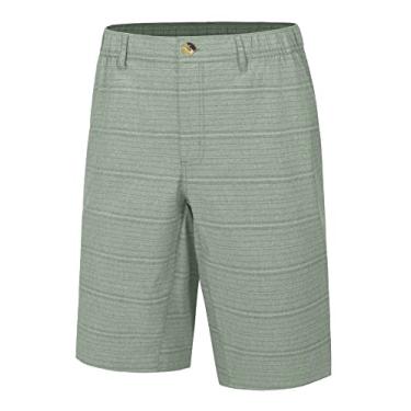 Imagem de Little Donkey Andy Bermuda masculina de 30 cm, shorts de golfe com FPS 50 stretch para viagens casuais (verde GG)