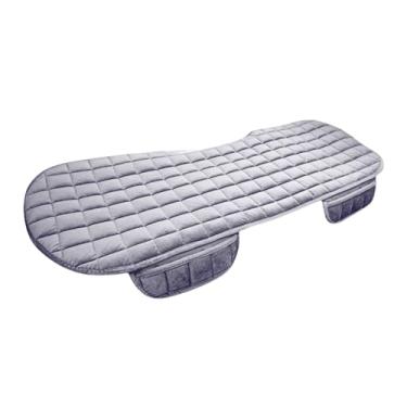 Imagem de Capa Assento para Banco de Carro traseiro Almofadado Confortável Em Suede Com Porta Objetos (CINZA)