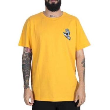 Imagem de Camiseta Santa Cruz Arch Check Hand Amarelo-Unissex