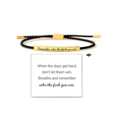 Imagem de Pulseira Dont Let The Hard Days Win, feita à mão, trançada, ajustável, de aço inoxidável, inspiradora, com tubo God Is In Control para mulheres, meninas, presentes de Natal/Aniversário, joias, 7.2, Aço inoxidável, Sem pedras preciosas