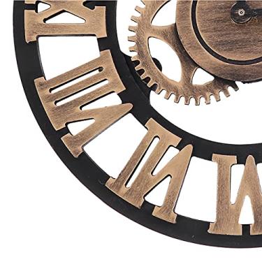 Imagem de Relógio de Parede Vintage Horloge + Murale Engrenagem Retro Rústico Americano Decorativo Engrenagem Relógio para o Quarto, Uhr Varinha Bruta Industrial Relógios de Parede (30cm)