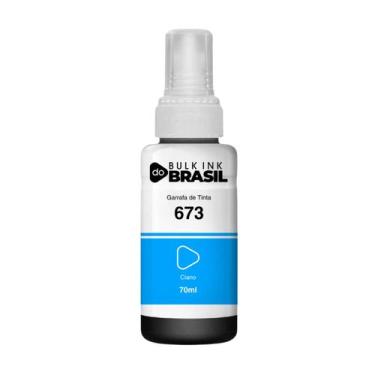 Imagem de Refil de Tinta T673 Ciano Compatível Epson L850 - Bulk Ink Do Brasil