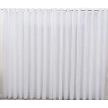 Imagem de Cortina de voal com ilhos cromado de 6m x 2,80 Branca - NOSSO LAR ENXO
