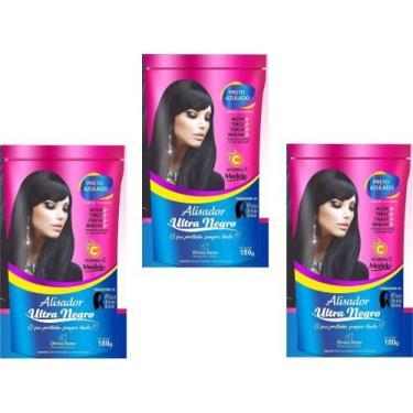 Imagem de Hene em Gel Perfumado Modelo Alisador Ultra Negro 03x180gr Preto Forte