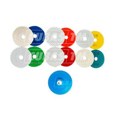 Imagem de 5 Lixas Diamantadas Acabamento Porcelanato Mármore e Granito + Prato S