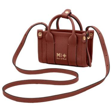 Imagem de Bolsa de Couro Mariart Nano Acácia, Terracota