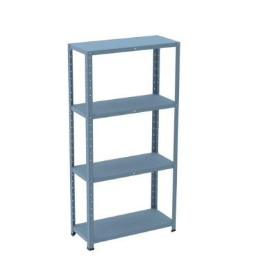 Imagem de Estante de Aço com 4 Prateleiras Linha Light 1,40 M Azul Dali - Pandin