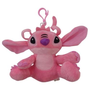 Imagem de Chaveiro Pelúcia Stitch ANGEL Infantil 14cm_Rosa - Smactudo