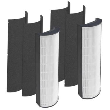 Imagem de CHAMONNY Filtro Elite PETWRFIL, compatível com purificador de ar 4 em 1 PureZone Elite Pure Enrichment, 2 filtros HEPA verdadeiros H13 + 4 pré-filtros de carvão ativado