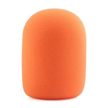Imagem de LEFXMOPHY Filtro pop laranja AT2020, para-brisas para Audio-Technica AT-2020 AT-2035 AT-2040 AT-2050 ATR2500 ATR2500X AT-4040 Microfones Cobertura de microfone de espuma para tela de vento
