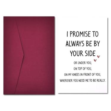 Imagem de Cartão de Dia dos Namorados para Marido Esposa I Promise To Always Be By Your Side Cartão Engraçado Aniversário Presente de Aniversário para Casal Presentes para Namorado Namorada Presentes de Dia dos