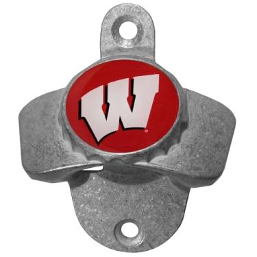 Imagem de Siskiyou abridor de garrafa montado na parede Wisconsin Badgers NCAA, 66 cm, metal