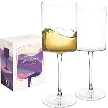 Imagem de Gnimihz Conjunto de taças de vinho de 59 a 473 ml de taça de vinho cilíndrica vermelha branca, feita de cristal premium sem chumbo, ótimo presente para casamento, aniversário, Natal, aniversário, 23