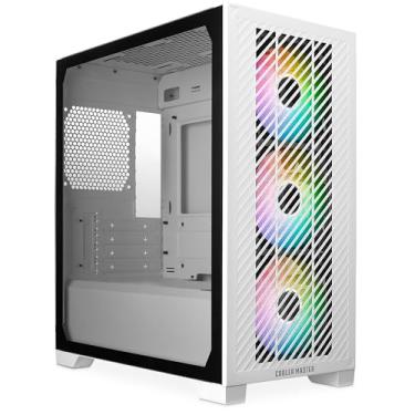 Imagem de Cooler Master Elite 301 Branco - Minitorre (Micro-ATX, ITX), 3 ventiladores de entrada ARGB de 120 mm (1200 RPM), suporta radiador de até 280 mm ou GPU de 365 mm, capa de PSU ventilada, USB 3.2 Gen1