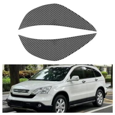 Imagem de IKUESM Compatível com Honda CRV CR-V 2007 2008 2009 2010 2011 Acessórios Interior de fibra de carbono Almofada de amortecedor da porta do carro Guarnição da tampa do adesivo decorativo