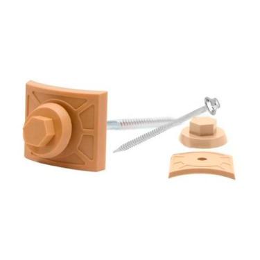 Imagem de Kit de Vedação e Fixação para Telha de PVC Colonial Marfim com 20 peça