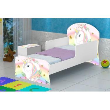 Imagem de Mini Cama infantil + baú Unicórnio - Anyben