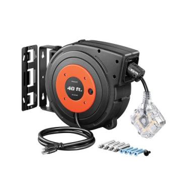 Imagem de Carretel de cabo de extensão retrátil DEWENWILS 12/3C SJTOW 40 pés