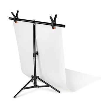 Imagem de SOU FOTO Kit Fundo Infinito com Suporte em T 70cm e PVC 115x60cm para Fotos Still e Vídeos de Produtos – Ideal para E-commerce, Marketplace e Redes Sociais