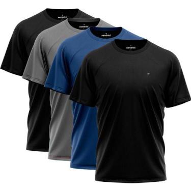 Imagem de Kit 4 Camisetas Dry fit Sandrini Masculina Leve UV Academia Esportivo,