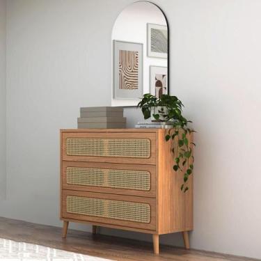 Imagem de Cômoda com Espelho 3 Gavetas 105cm MDF Dalla Costa Casa Lar - Dalla Co