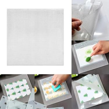 Imagem de 1 tapete aderente multiuso antiderrapante para fazer cartões de arte faça você mesmo, mantenha seu cartolina no lugar, estêncil sem fita de alinhamento de grade, fácil de limpar e reutilizável,