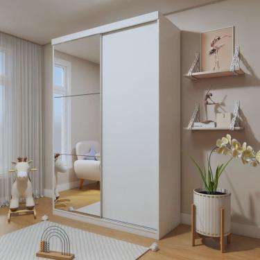 Imagem de Guarda Roupa Infantil Premium Arabella 138cm com Espelho 2 Portas 2 Gavetas Minastex