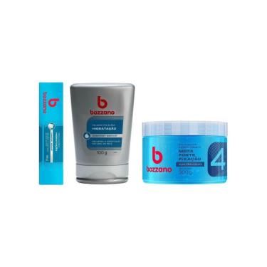 Imagem de Kit Bozzano Hidratação Cr + Gel Barbear + Gel Fixador Azul