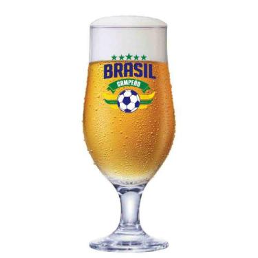 Imagem de Taça de Vidro Royal Beer Logo Brasil Campeão para Cerveja 330ml Ruvolo