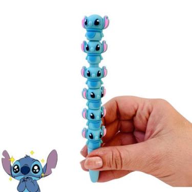Imagem de Caneta em Gel Preta Personagem Disney Stitch Topo Giratório Ponta Fina