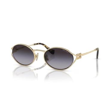 Imagem de Miu Miu Óculos de sol feminino SMU 52YS dourado/cinza sombreado 54/21/125, Multicor, 54/21/125