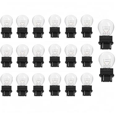 Imagem de Kadiby Pacote com 20 lâmpadas 3157 de luz de freio/cauda/seta 12V P27/7W 3047 3057 3457 4057 4114 4157 Apto para Ford F-Series, Ram Pickup, Toyota Corolla, Chevrolet Silverado, Jeep Grand Cherokee