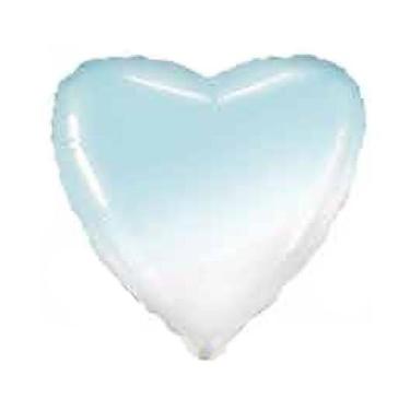 Imagem de Balão de Festa Metalizado 20" 50cm - Coração Gradient Azul Baby - 01 U