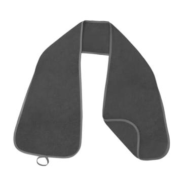 Imagem de Ｂｅｓｇａ Babador para adultos, cachecol para idosos, confortável, reutilizável, simples, protetor de roupas para idosos, para pais, Cinza Escuro