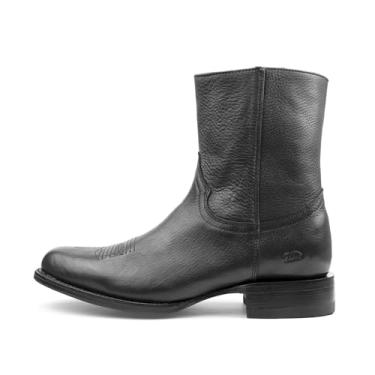Imagem de 7L SIETE LEGUAS - Bota masculina de couro caubói com zíper com sola de couro estilo 11200, Montana Preta, 42