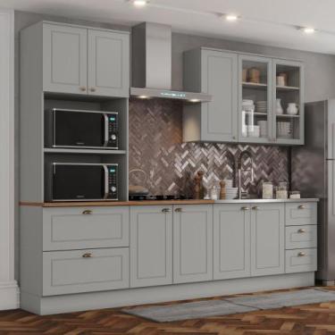 Imagem de Cozinha Compacta 271,5cm 4 peças 9 Portas 3 Gavetas Americana Henn, Ci