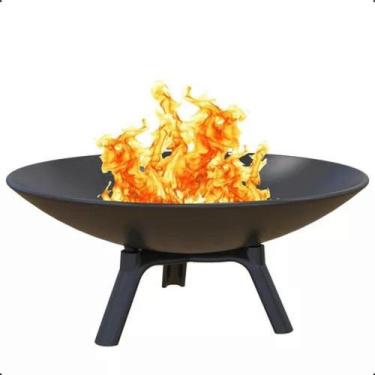 Imagem de Lenheiro Lareira a Lenha de Ferro Fundido Cor Preta e Envelhecido para