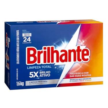 Imagem de Lava Roupas em Pó Brilhante Limpeza Total 1,6kg