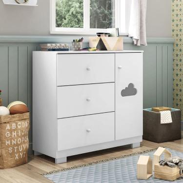 Imagem de Cômoda 3 Gavetas Infantil Quarto do Bebê Ane